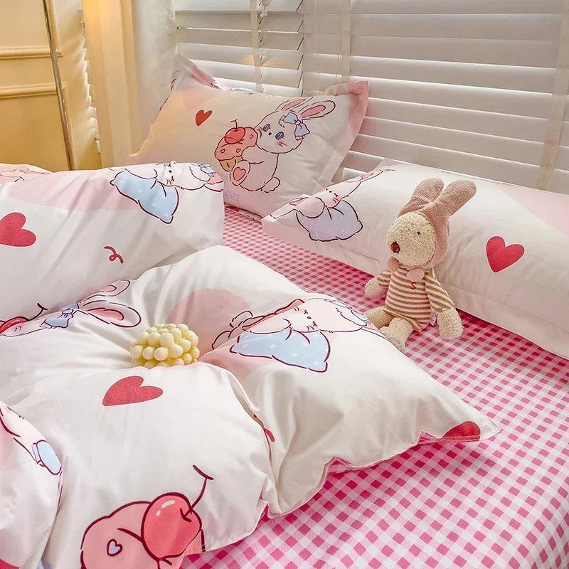 Soft & Breathable Cartoon Print Kids Bedsheets