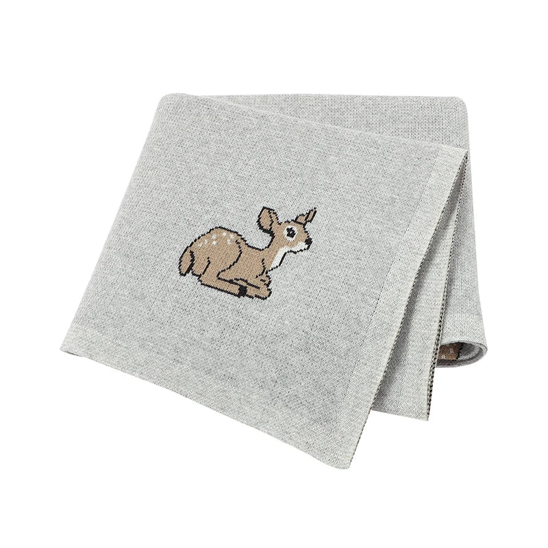 Cartoon Print Soft Cotton Fabric Baby Blankets childrensterritory