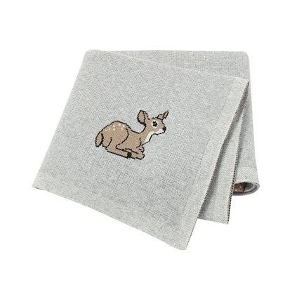 Cartoon Print Soft Cotton Fabric Baby Blankets childrensterritory