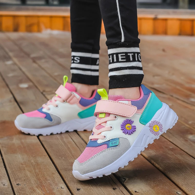 Non-slip Trendy Kids Girls Tennis Sneakers/Running Shoes childrensterritory