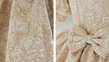Elegant Flower Printing All Over Puffy Sleeveless Princess Dress