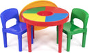 2-in-1 Kids Activity Table and 2 Chairs Set