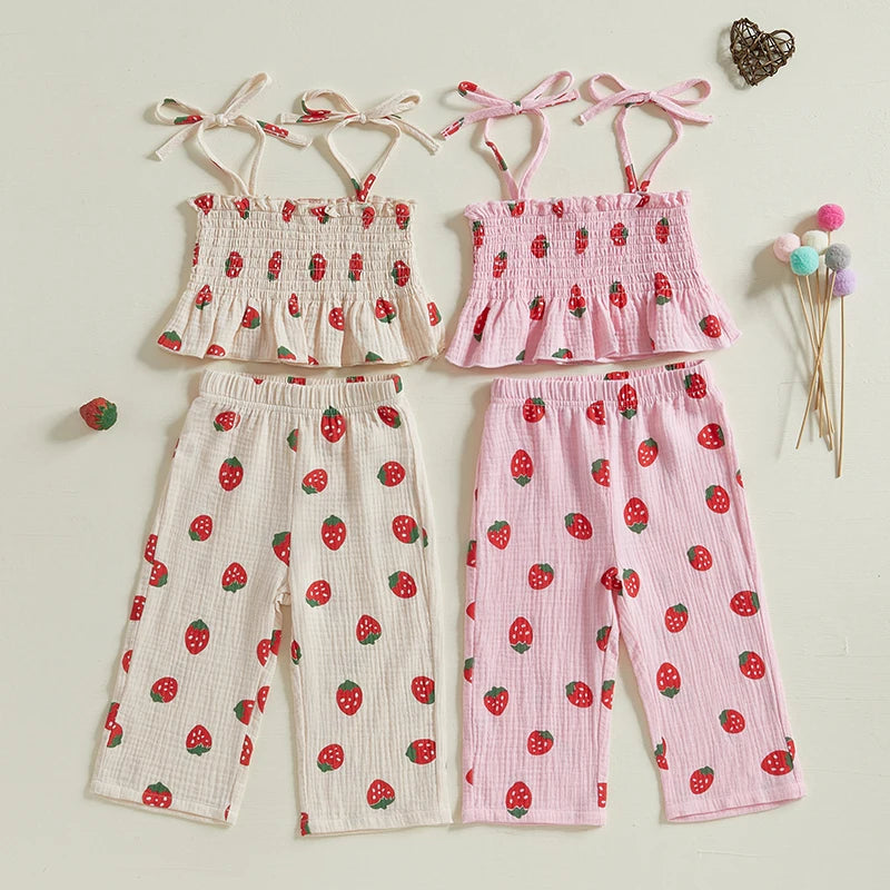 Baby Girls' Printed Soft Cotton Summer Outfits
