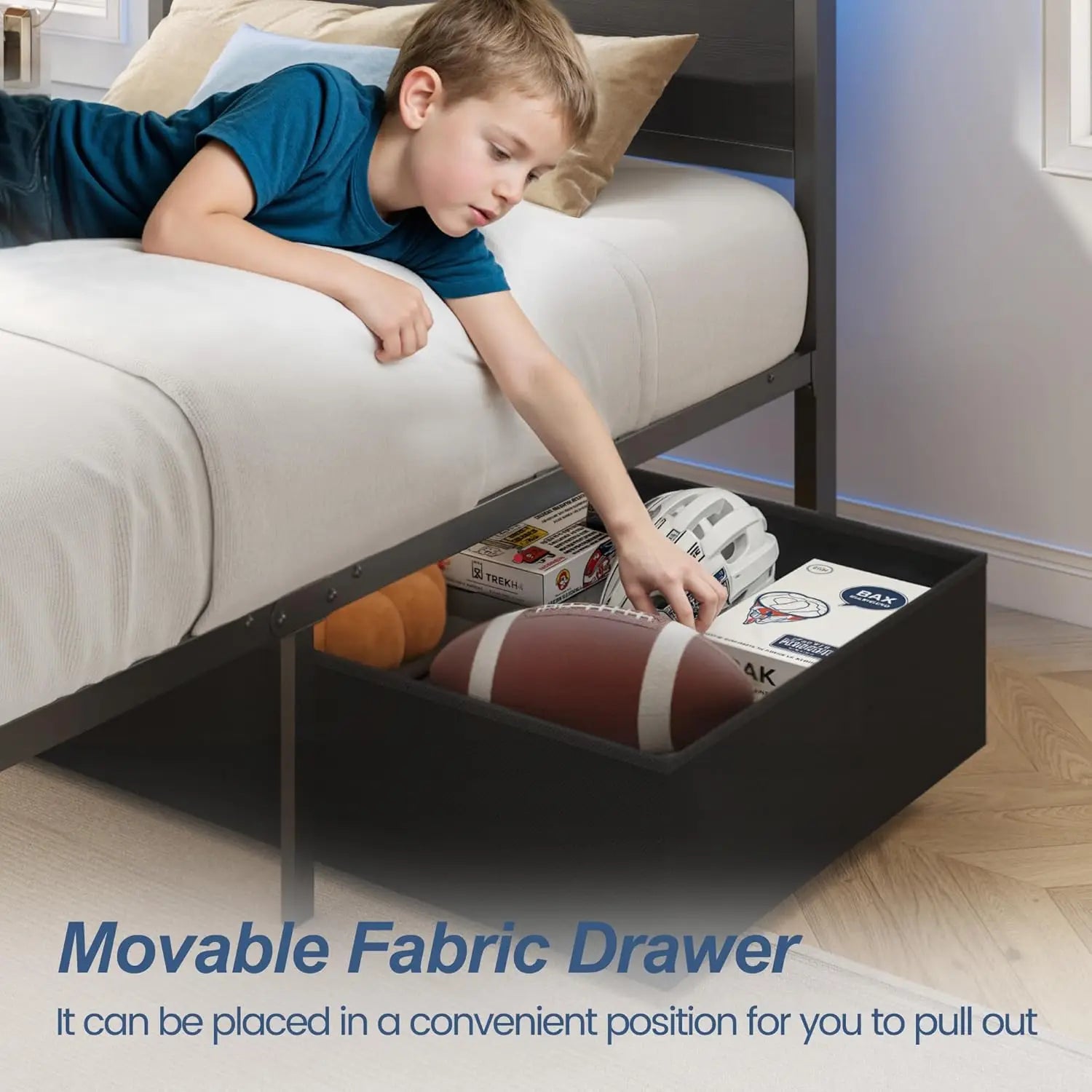 Space-Saving Kids Full Corner Bed Frame with Smart Design childrensterritory