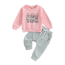 Baby mama's Boys Letter Print Top and Elastic Pants Set childrensterritory