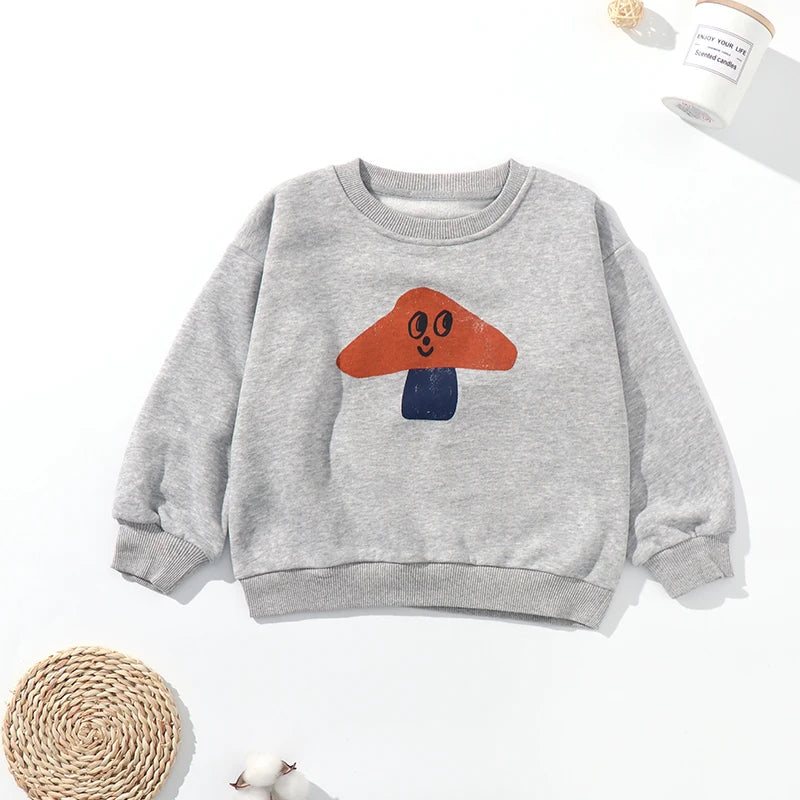 Kids Cartoon Print Long-Sleeved Winter Sweater