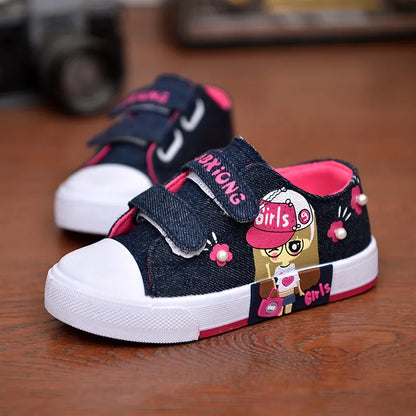 Kids Non-slip Breathable Canvas Shoes Flat Sneakers childrensterritory