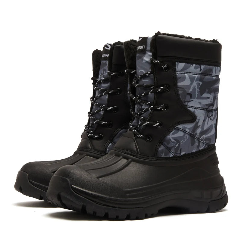 Teenage Girls Boys Non-Slip Waterproof Warm Fur Boots childrensterritory