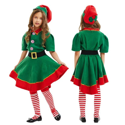 Designer Family Matching Christmas Elf Costumes childrensterritory