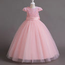 Sequin Bow Design Fluffy Formal Evening Party Dresses childrensterritory