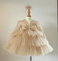 Glitter Sequins Knee Length Girls First Birthday Party Gown childrensterritory