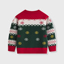 Kids Cartoon Christmas Snowman Round Neck Warm Sweater childrensterritory