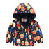 Little Boys Girls Cartoon Dinosaur Print Zipper Hooded Jackets childrensterritory