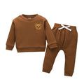 Toddler Boys Embroidered Bear Patch Casual Clothes Set childrensterritory