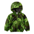 Kids Warm Cartoon Print Hooded Windproof Jackets childrensterritory