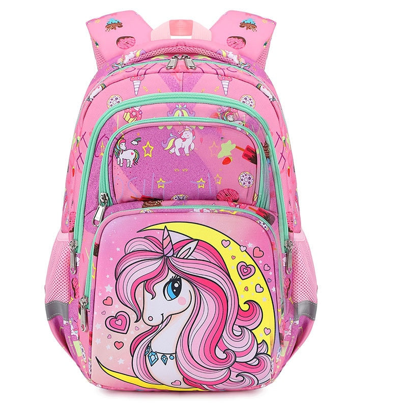 Unicorn and Dinosaur Design Kids 3 Piece Set of School Bags childrensterritory