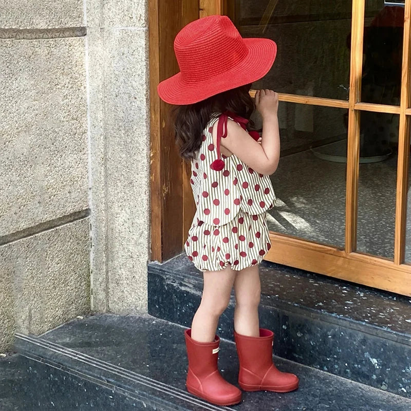 Baby Girls Sleeveless Printed Summer Clothing Set childrensterritory