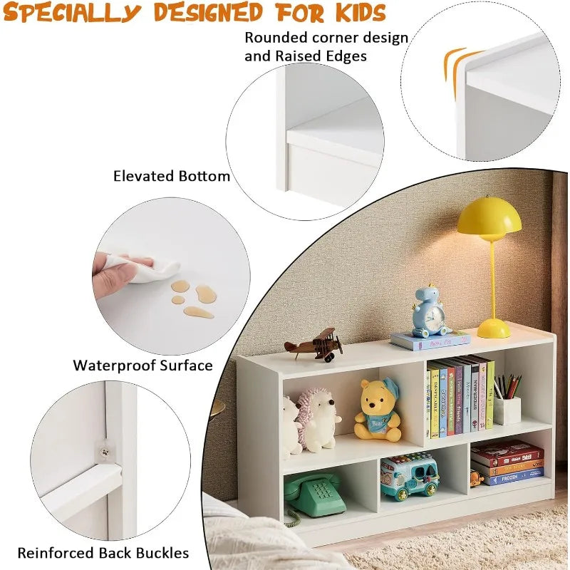 Kids Storage Cabinet Flexible Stackable Bookcase