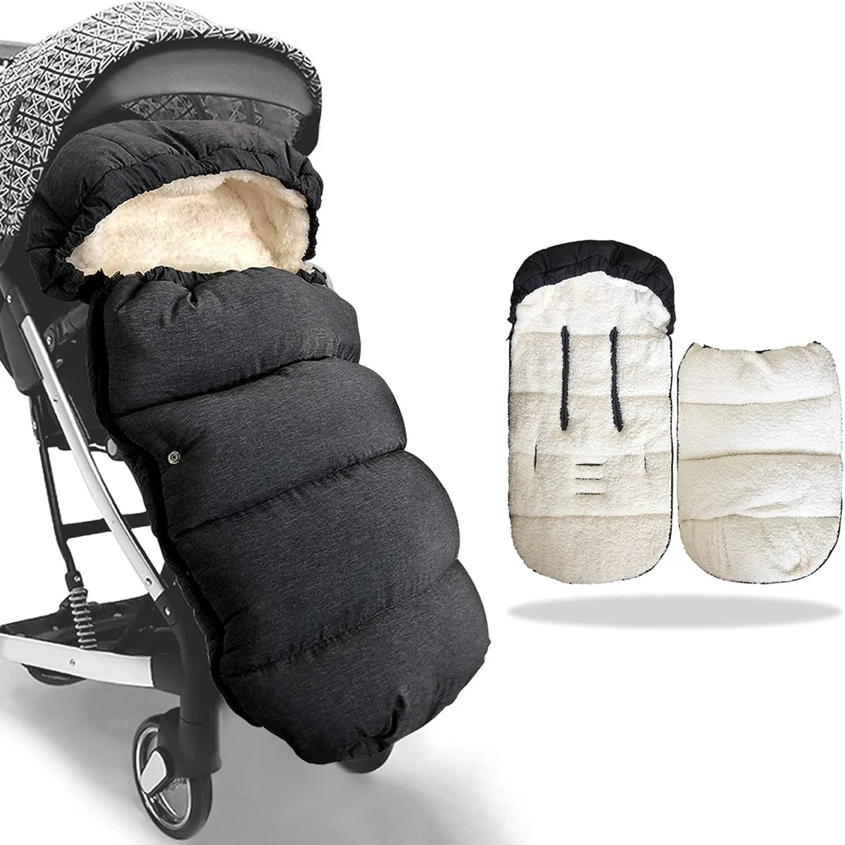 Warm, Plush-lined Lined Baby stroller Foot Covers childrensterritory