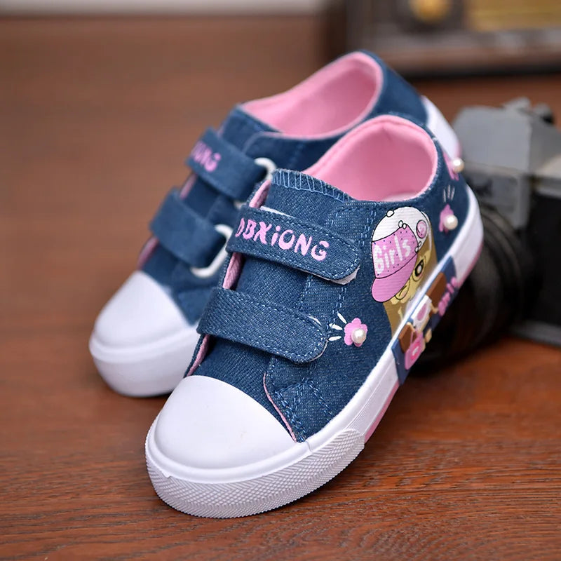 Kids Non-slip Breathable Canvas Shoes Flat Sneakers childrensterritory
