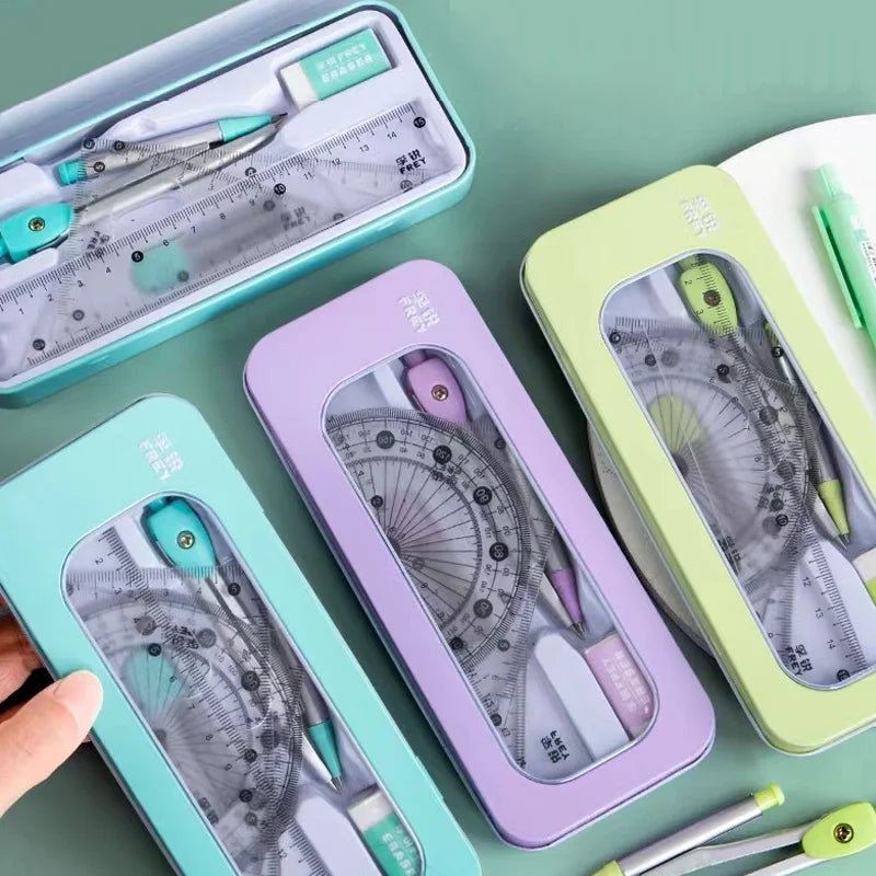7 Pcs/set Multi-Functional Mathematical Rulers Set childrensterritory