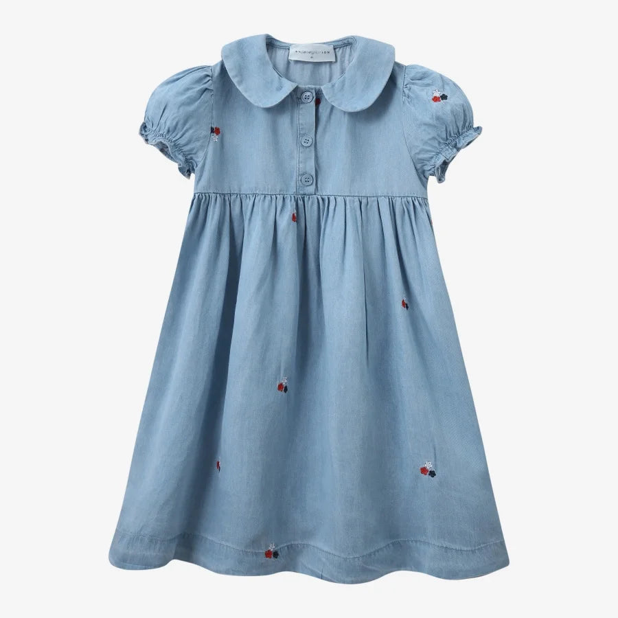 Family Matching Embroidered Denim Clothing Set for Summer childrensterritory