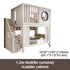 Solid Wooden Multifunctional Kids Bunk Beds with Ladder childrensterritory