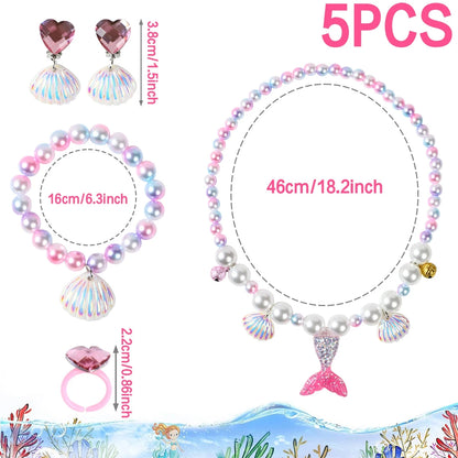 Mermaid-themed Kids Birthday Party Decorations and Tableware Set
