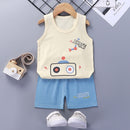 2PCS Cotton T-Shirts and Shorts Set for Toddler Boys Girls childrensterritory