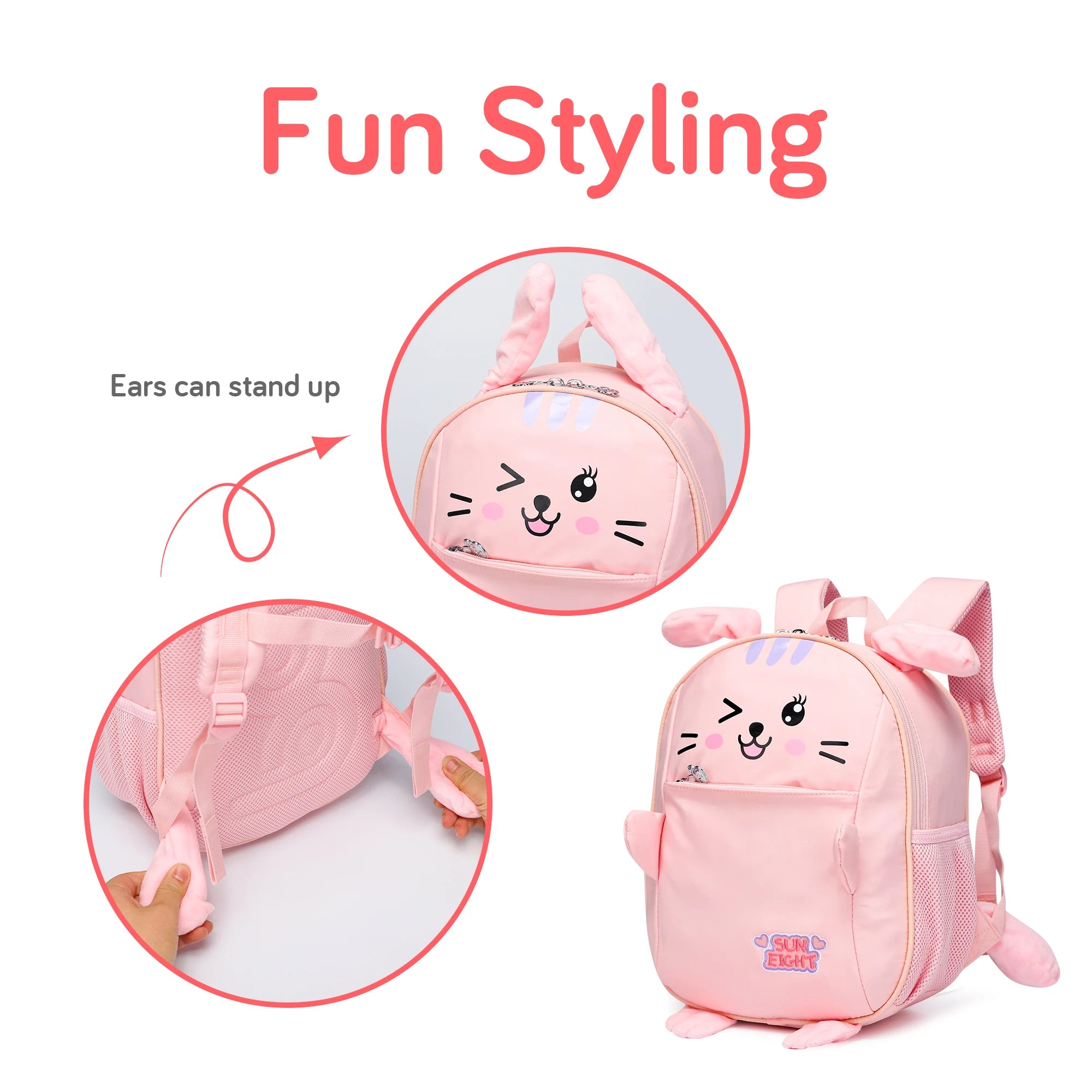 Rabbit Pattern Kids School Backpack Luggage Bag