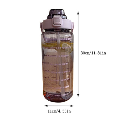 2000ml Large Capacity Sports Water Bottle with Straw childrensterritory