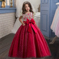 Big Bow, Gauze Lace Princess Birthday Party Dresses for Girls childrensterritory