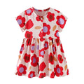 Kids Girls Soft Cotton Cartoon Print Summer Casual Dress