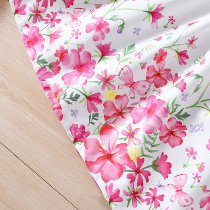 Kids Girls Floral Print Long Sleeve Coat Tank Dress childrensterritory