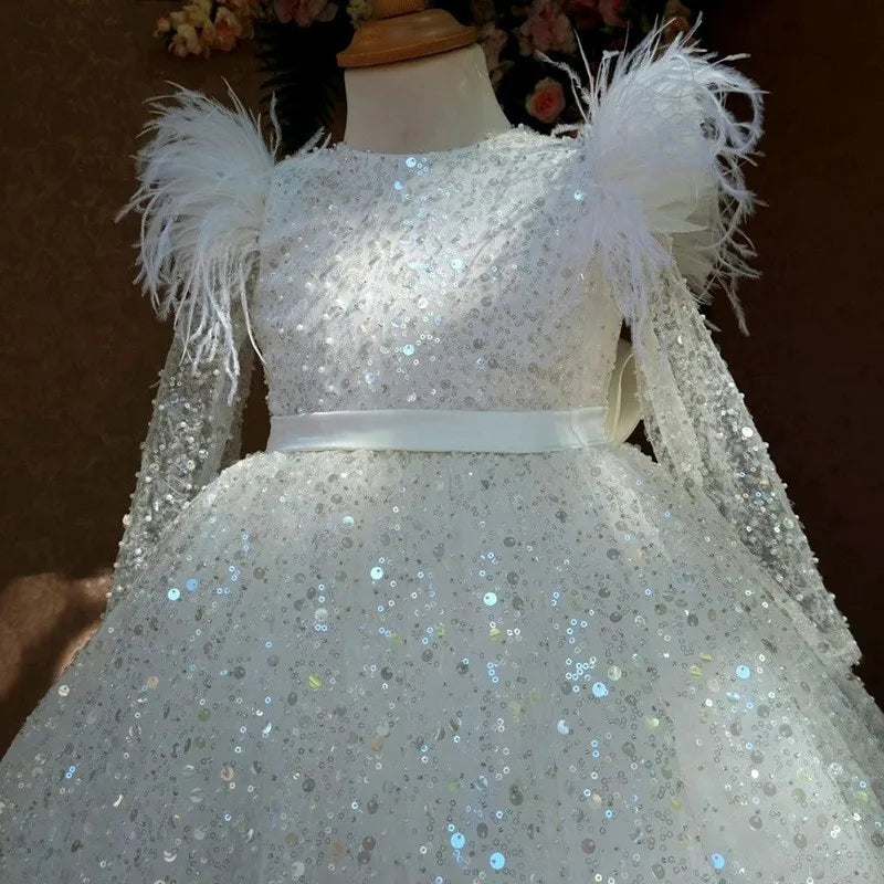 Kids Girls Sequins Tutu Birthday/Wedding Party Dress childrensterritory