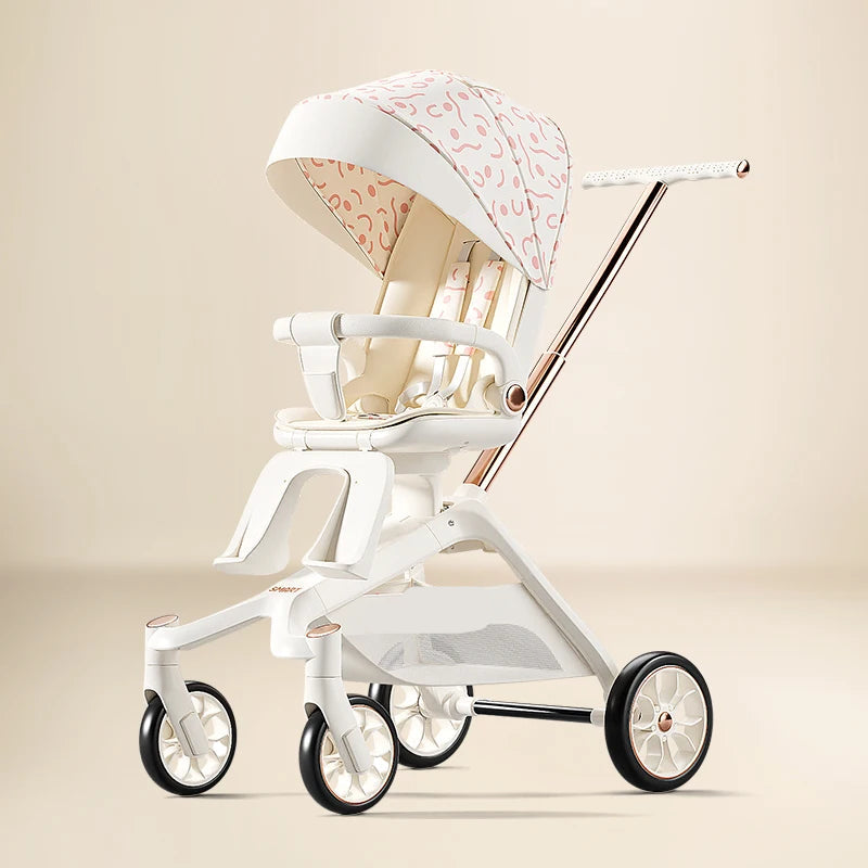 High View Portable Travel Stroller for Babies With 360°Swivel Seat