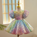 Girls' Pastel Sparkle Shimmering Sequin Ombre Dress childrensterritory