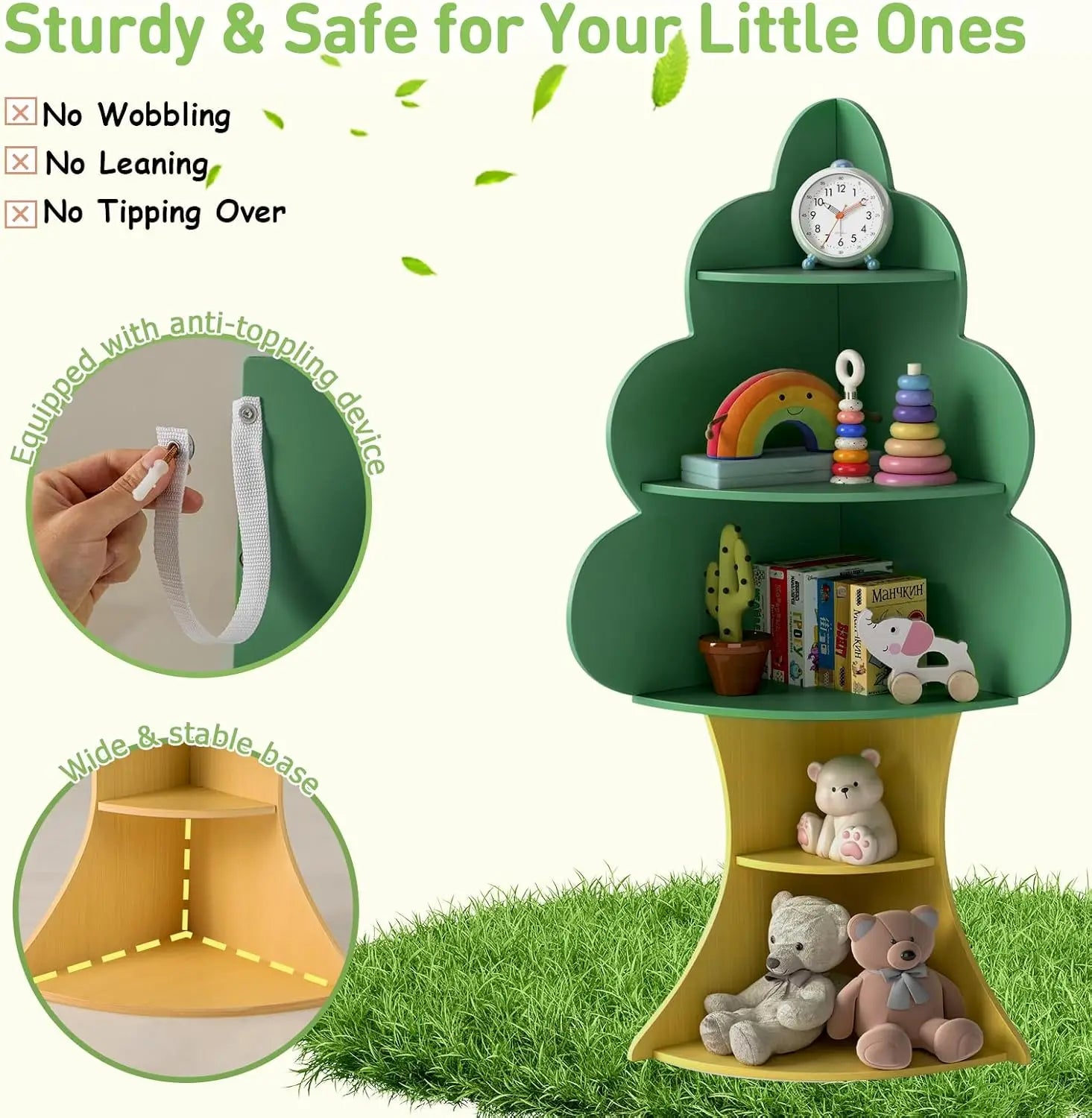Multi-Functional Tree Design Bookshelf For Kids&