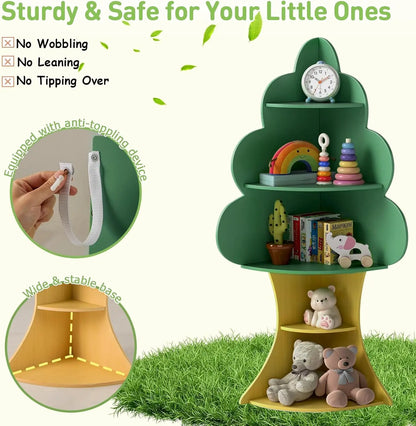 Multi-Functional Tree Design Bookshelf For Kids&