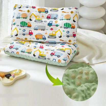 Cartoon Print Breathable Soft Gauze Baby Velvet Pillow childrensterritory