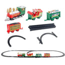 Electric Christmas Train Toy Set with Light Sound for Kids