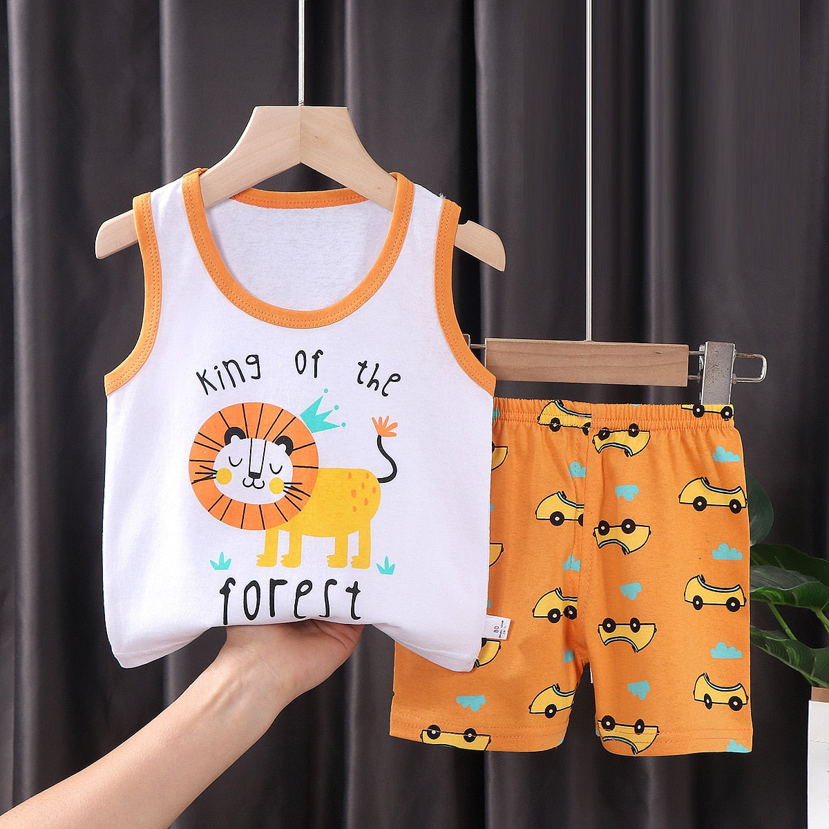 2PCS Cotton T-Shirts and Shorts Set for Toddler Boys Girls childrensterritory