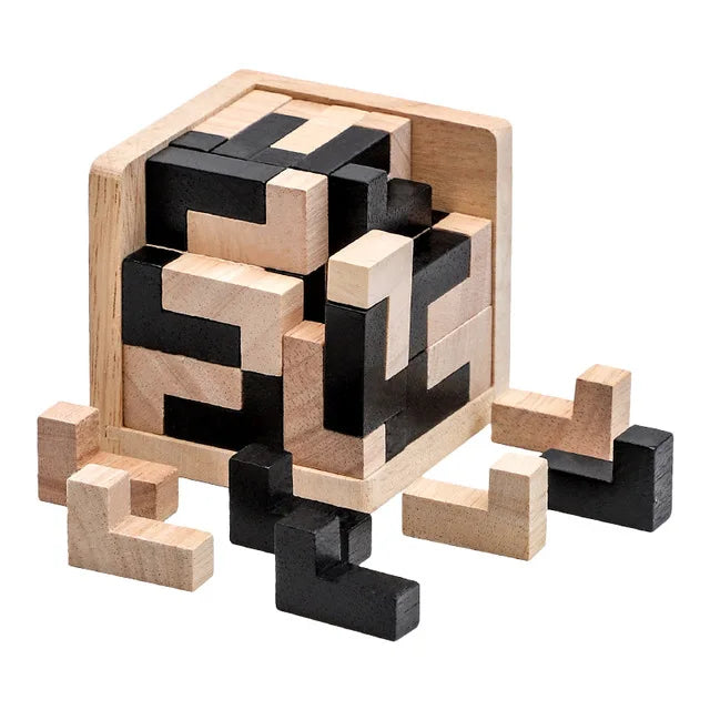 3D Luban Interlocking Cube Puzzle Wooden Toy Gift childrensterritory