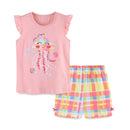 Colorful Cartoon Animals Print Summer Clothing Sets for Girls childrensterritory