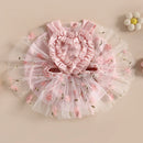 Baby Girls Backless Lace Design Jumpsuit Party Dress childrensterritory