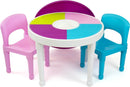 2-in-1 Kids Activity Table and 2 Chairs Set
