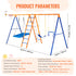 Outdoor Swing Set with 1 Saucer Swing Seat for Kids childrensterritory