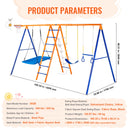 Outdoor Swing Set with 1 Saucer Swing Seat for Kids childrensterritory