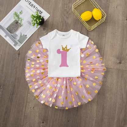 Baby Girls Tutu Birthday Party Dress Set childrensterritory