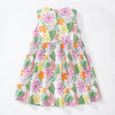 Little Girls Casual Sleeveless Floral Dress For Summer childrensterritory